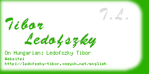 tibor ledofszky business card